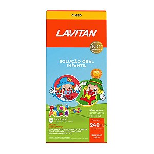 Suplemento Alimentar Líquido Infantil Lavitan Kids Patati Patatá Sabor Laranja 240ml