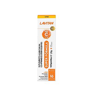 Suplemento Alimentar Lavitan Super Fórmula Sabor Laranja 10 Comprimidos Efervescentes