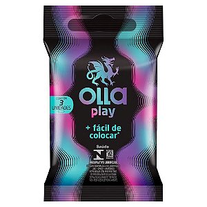 Preservativo Olla Play Fácil De Colocar Com 3 Unidades