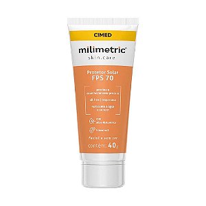 Protetor Solar Facial Cimed Milimetric Skincare FPS70 Sem Cor 40g