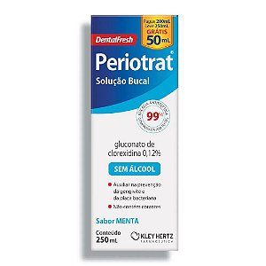 Solução Bucal Dentalfresh Periotrat Menta Sem Álcool 250ml