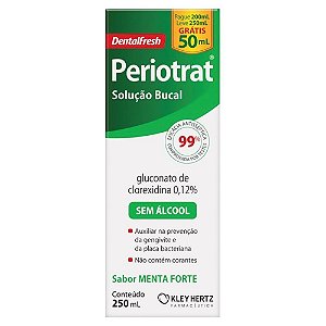 Solução Bucal Dentalfresh Periotrat Menta Forte Sem Álcool 250ml