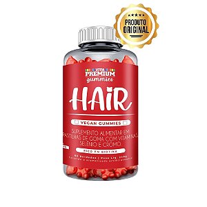 Suplemento Alimentar Vita Premium Gummies Hair Sabor Morango 60 Pastilhas De Goma