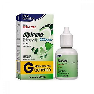 Dipirona Monoidratada 500mg/ml Solução Em Gotas 20ml Genérico