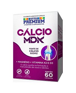 Suplemento Alimentar Vita Premium Cálcio MDK 60 Cápsulas