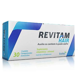 Suplemento Alimentar Biolab Revitam Hair 30 Comprimidos Revestidos
