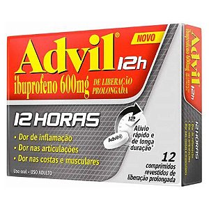 Advil 12h 600mg 12 Comprimidos Revestidos de Liberação Prolongada