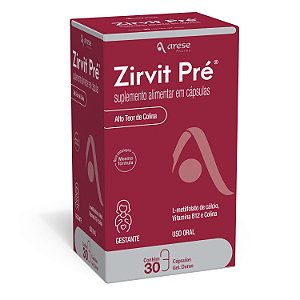 Suplemento Alimentar Zirvit Pré 30 Cápsulas