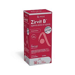 Suplemento Alimentar Em Suspensão Líquido Zirvit B Sabor Tutti-Frutti 30ml