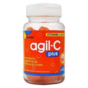 Suplemento Alimentar Agil-C Plus Sabor Laranja 40 Pastilhas De Goma