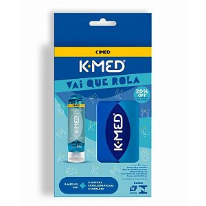 Kit K-Med Vai Que Rola Lubrificante Íntimo 50g + Preservativo K-Misinha Extralubrificada Com 8 Unidades