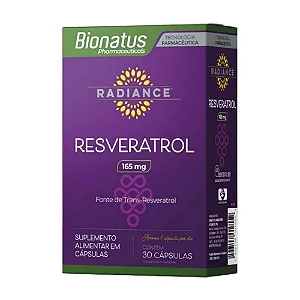 Suplemento Alimentar Bionatus Radiance Resveratrol 165mg 30 Cápsulas