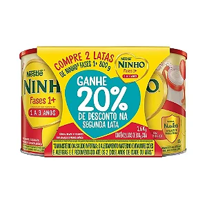 Promo Pack Nestlé Fórmula Infantil Ninho Fases 1+ Com 2 Latas De 800g Cada
