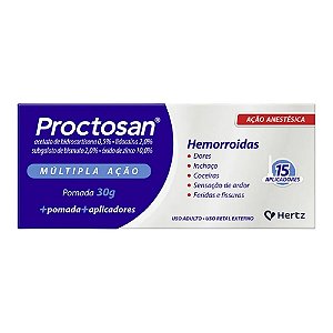 Pomada Proctosan Kley Hertz Múltipla Ação 30g + 15 Aplicadores