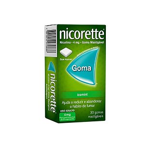Goma Nicorette Icemint 4mg 30 Gomas Mastigáveis