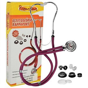 Estetoscópio Rappaport G-Tech Premium Cor Vinho
