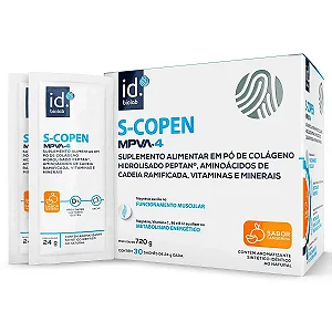 Suplemento Alimentar Em Pó S-Copen MPVA-4 Sabor Tangerina Com 30 Sachês De 24g Cada