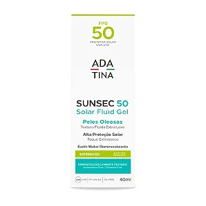 Protetor Solar Facial Ada Tina Pele Oleosa Sunsec FPS 50 - 40ml