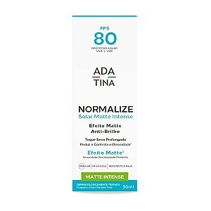 Protetor Solar Facial Ada Tina Antioleosidade Normalize Solar Matte Intense FPS 80 30ml