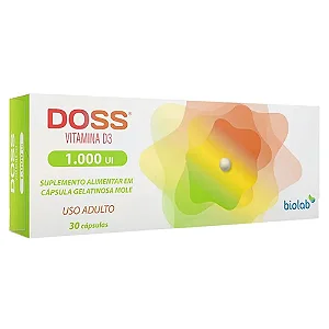 Suplemento Alimentar Doss Vitamina D3 1000UI 30 Cápsulas Moles