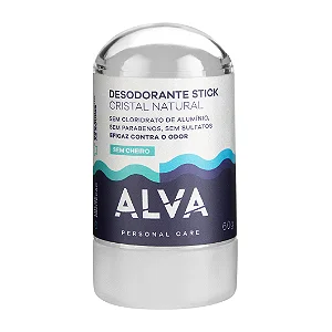Desodorante Stick Cristal Natural Alva Sem Cheiro 60g