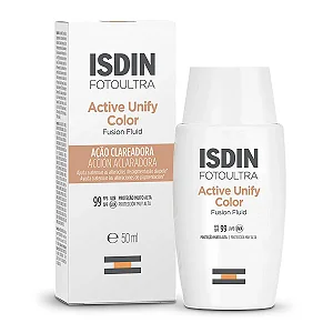 Protetor Facial Clareador Isdin FotoUltra Active Unify Fusion Fluid Color FPS 99 50ml