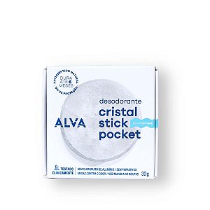 Desodorante Cristal Stick Pocket Alva Sem Perfume 30g