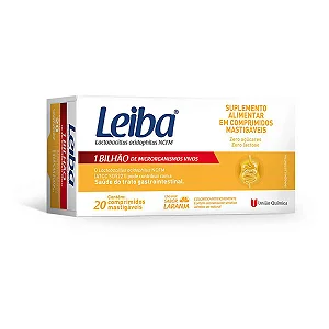 Suplemento Alimentar Leiba Sabor Laranja 20 Comprimidos Mastigáveis