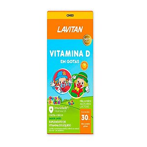 Suplemento Vitamínico Líquido Lavitan Kids Sabor Limão 30ml