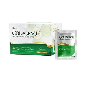 Suplemento Alimentar Em Pó Colágeno GeoVit Sabor Uva Verde 30 Sachês