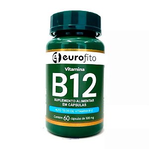 Suplemento Alimentar EuroFito Vitamina B12 60 Cápsulas