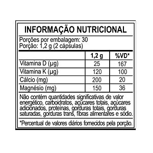 Suplemento Alimentar EuroFito Cálcio MDK 60 Cápsulas