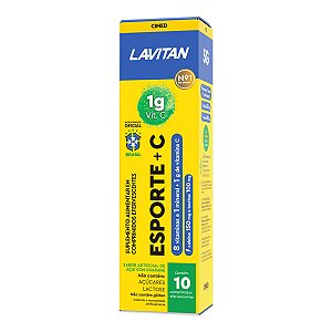 Suplemento Alimentar Lavitan Esporte + C Sabor Açaí Com Guaraná 10 Comprimidos Efervescentes