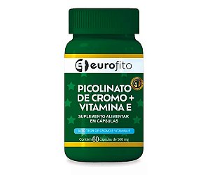 Suplemento Alimentar Picolinato De Cromo + Vitamina E Eurofito 60 Cápsulas
