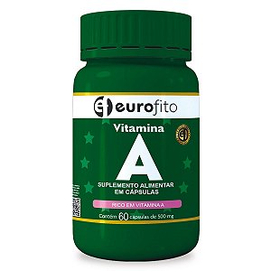 Suplimento Alimentar EuroFito Vitamina A 60 Cápsulas De 500mg
