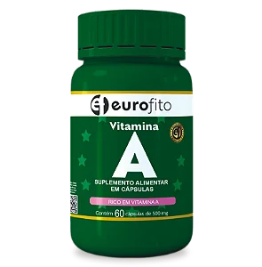 Suplimento Alimentar EuroFito Vitamina A 60 Cápsulas De 500mg