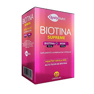 Suplemento Alimentar QualyNutri Biotina Supreme 60 Cápsulas