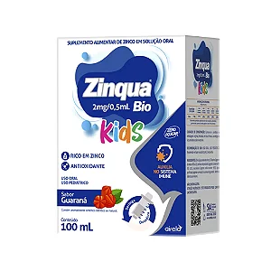 Suplemento Alimentar Zinqua Bio Kids Sabor Guaraná 100ml