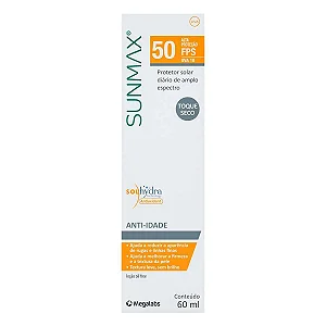 Protetor Solar Anti-Idade Sunmax FPS50 Toque Seco 60ml