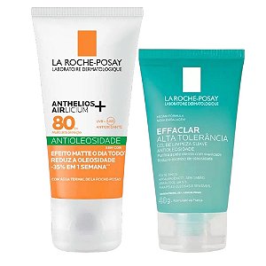 Kit La Roche-Posay Anthelios Airlicium FPS80 40g + Gel de Limpeza Effaclar Alta Tolerância 40g