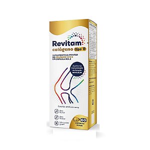 Suplemento Alimentar Revitam Colágeno Tipo II 60 Cápsulas Moles