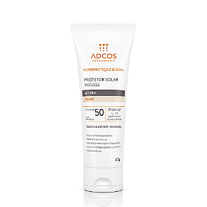 Protetor Solar Facial Adcos Mousse Mineral FPS50 Cor Peach 40g