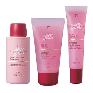 Kit Eudora Niina Secret Skin Demaquilante + Gel de Limpeza + Gel Nutritivo