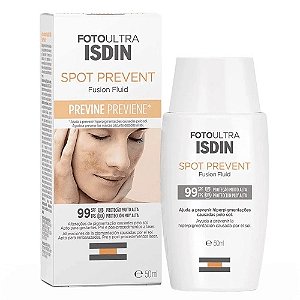 Protetor Solar Facial FotoUltra ISDIN Spot Prevent Fusion Fluid FPS 99 50mL