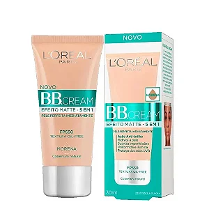 BB Cream L'oréal Paris Efeito Matte 5 em 1 FPS 50  Cor morena 30mL