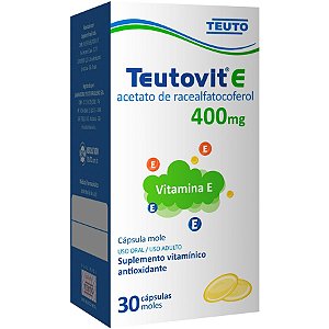 Suplemento Vitamínico Teutovlt E 400mg 30 Cápsulas Moles