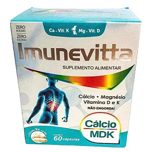Suplemento Alimentar Imunevitta Cálcio Mdk 60 Cápsulas