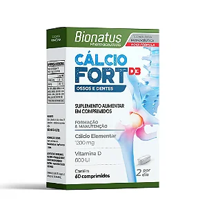 Suplemento Alimentar Cálcio Fort D3 Bionatus 60 Comprimidos
