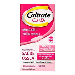 Suplemento Alimentar Caltrate Ca+D3 30 Comprimidos Revestidos