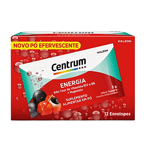 Suplemento Alimentar Centrum Energia Sabor Guaraná 12 Envelopes 5g Cada